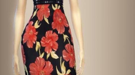 模拟人生4MOD：蕾丝碎花拼接连衣裙