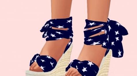 模拟人生4MOD：Summer Ribbon Wedge Heels 夏天丝带楔子高跟鞋