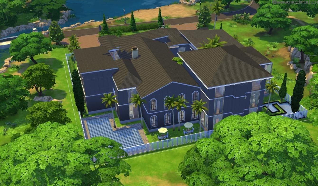 模拟人生4MOD：50X50 现代风格2层半时尚大宅 &ldquo;雲馨阁&rdquo;