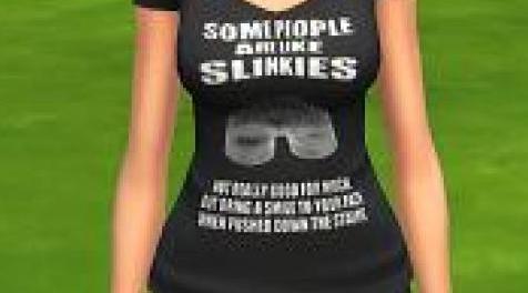 模拟人生4MOD：女式黑色V领T恤衫 by FifthAce2007