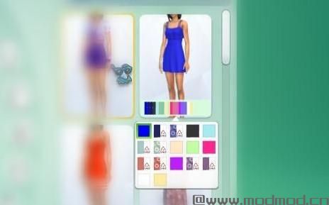 模拟人生4MOD：碎花小背心+白色短裙