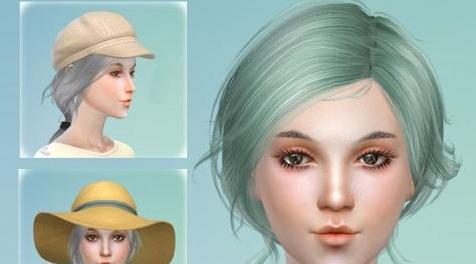 模拟人生4MOD：Wings hair sims4 F EIFO805 小清新女发一顶