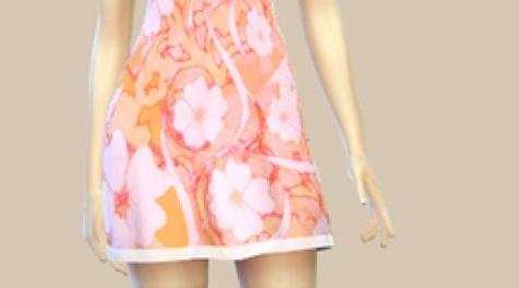 模拟人生4MOD：小清新风格的碎花裙