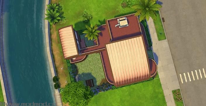 模拟人生4MOD：【20*15】巧克力色调的小别墅