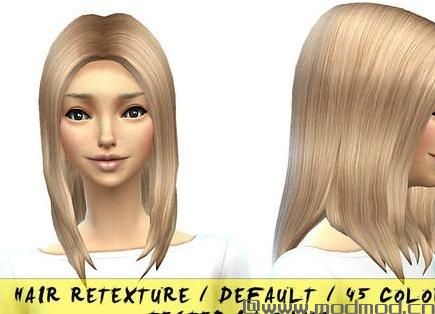 模拟人生4MOD 重做贴图的女性长直发