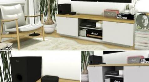 模拟人生4MOD MXIMS Entertainment Set #5-电视音响