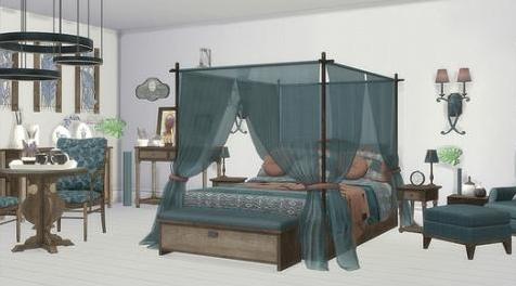 模拟人生4MOD Rustic Romance Bedroom (Main) 成人卧室