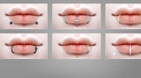 模拟人生4MOD DIY Lip Piercing Set-唇钉