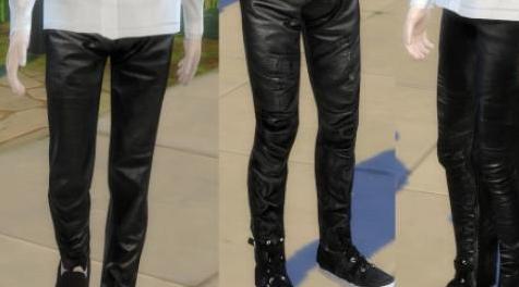 模拟人生4MOD [seze]leatherpants02-男士裤子