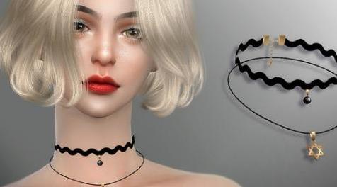 模拟人生4MOD S-Club LL ts4 chocker necklace-颈环