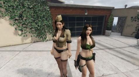 侠盗猎车手5MOD 死或生军用背包娘
