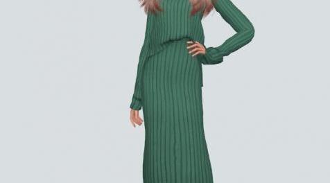 模拟人生4MOD Marigold Body Two Piece Dress 超漂亮连衣裙