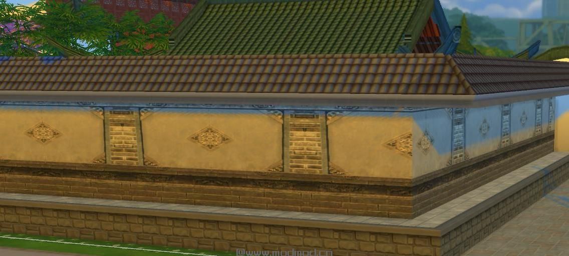 模拟人生4MOD 元宵节贺礼❤❤❤❤❤❤古代建筑墙纸一款