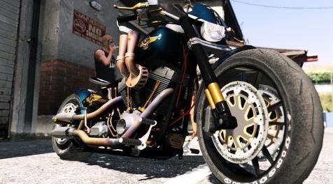 侠盗猎车手5MOD Harley-Davidson胖男孩Lo赛车Bobber Lost MC Custom