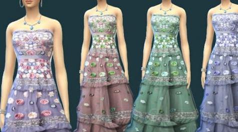 模拟人生4MOD DressMagicElegantS4 连衣裙