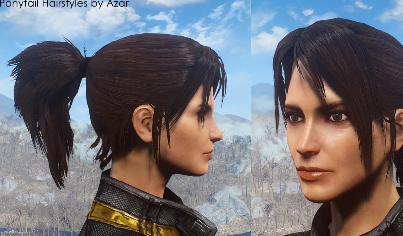 辐射4MOD Ponytail Hairstyles by Azar v2_5a