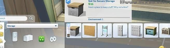 模拟人生4MOD 便携储物收纳箱MOD