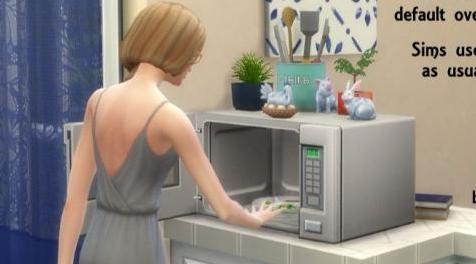 模拟人生4MOD 微波炉上可放杂物MOD