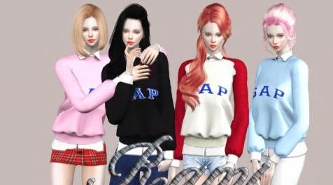 模拟人生4MOD [Rami]GAP MTM - 上衣