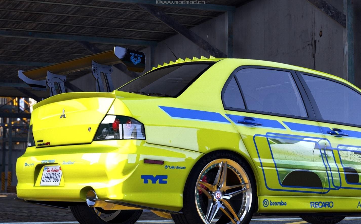 侠盗猎车手5MOD Mitsubishi Lancer Evolution 2Fast 2Furious