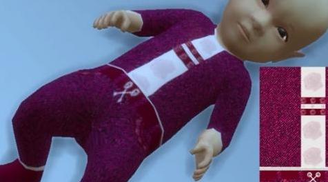 模拟人生4MOD BABY DENIM ONESIE 婴儿衣服