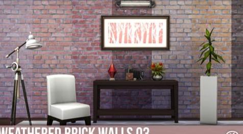 模拟人生4MOD weathered brick walls 03