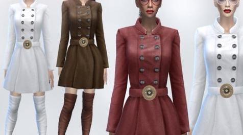 模拟人生4MOD Kenza coat dress 女性外套