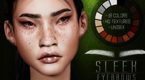 模拟人生4MOD Sleek Eyebrows 眉毛