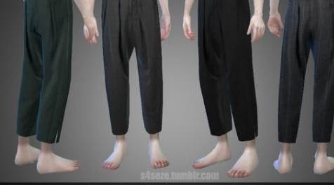 模拟人生4MOD wide_pants 男士裤子