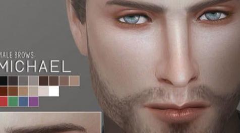 模拟人生4MOD MYOBI-michael-malebrow 男士眉毛
