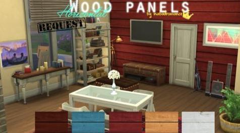 模拟人生4MOD 5种颜色木制墙纸