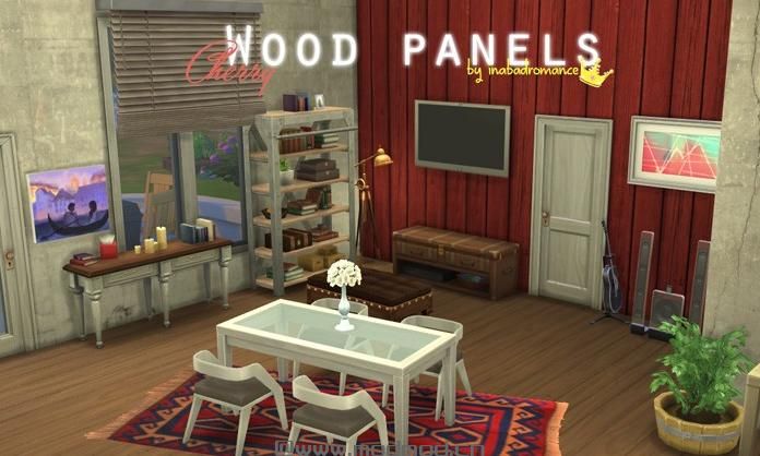 5种颜色木制墙纸