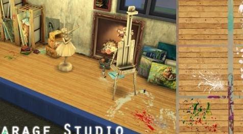 模拟人生4MOD Rustic Wood Planks - Wood Floor