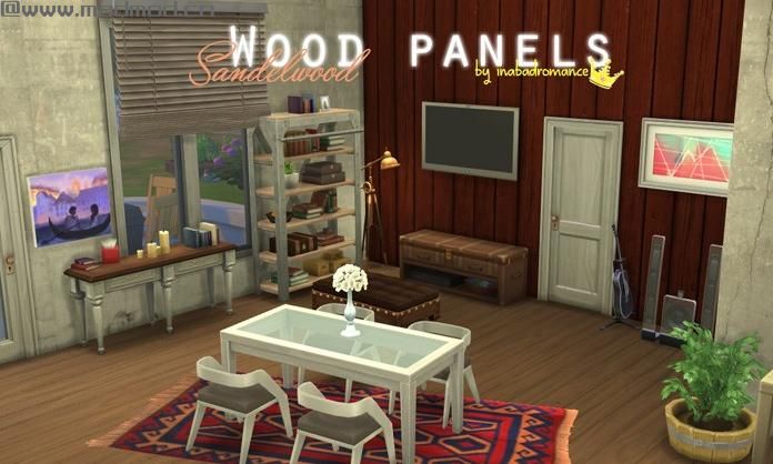 5种颜色木制墙纸