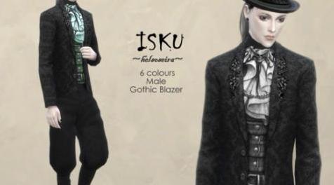 模拟人生4MOD ISKU - MALE Blazer - Get to Work 男性运动夹克