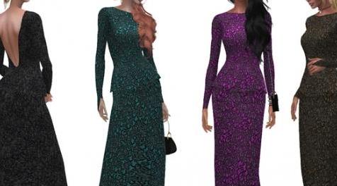 模拟人生4MOD Elisabeth dress 女性衣服