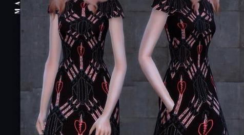 模拟人生4MOD  Bobur Maria dress-玛丽连衣裙