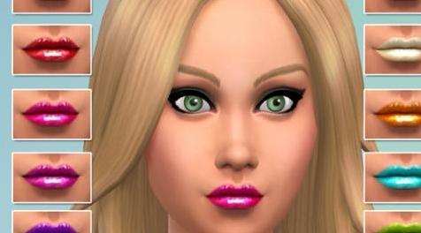 模拟人生4MOD Birba32 April glossy lipstic-四月光泽唇膏