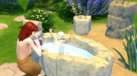 模拟人生4MOD 石头浴室