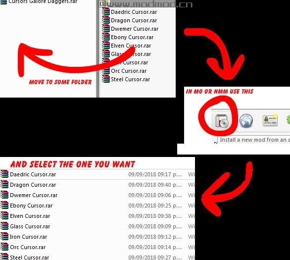 上古卷轴5：重置版MOD Cursors Galore - 匕首