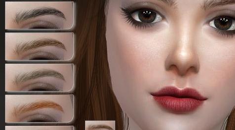 模拟人生4MOD S-Club WM ts4 Eyebrows F 201708-眉毛