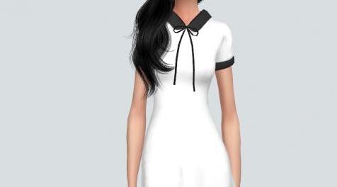 模拟人生4MOD JJ Dress With Ribbon_JJ 连衣裙