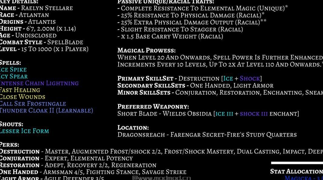 上古卷轴5：重置版MOD 亚特兰蒂斯的Raelyn - SpellBlade伴侣（StandAlone）