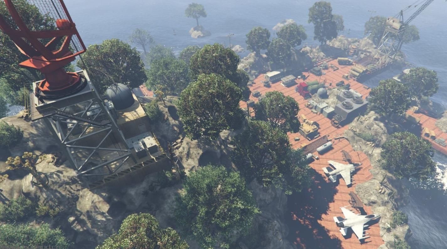 侠盗猎车手5MOD Raven Rock (Military Island)