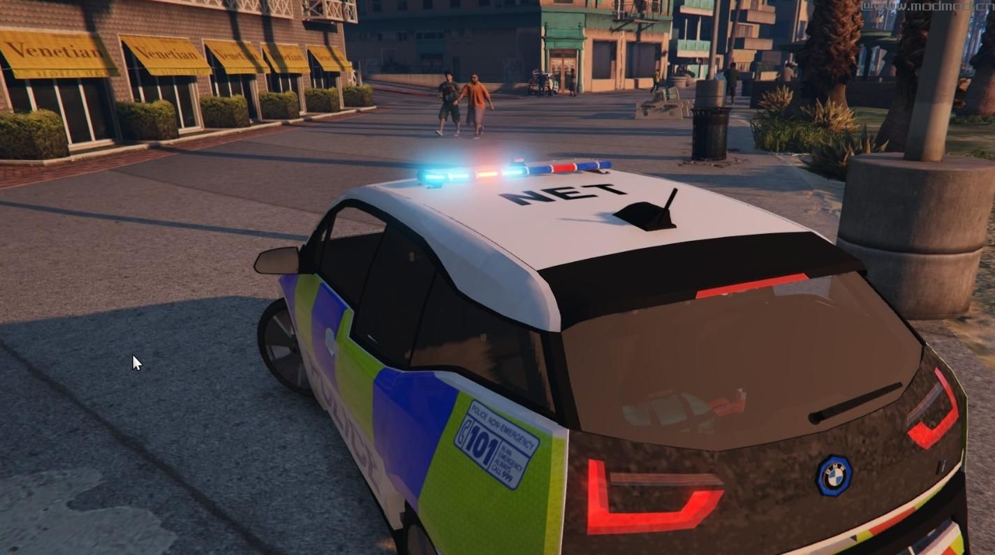 侠盗猎车手5MOD BMW I3 POLICE CAR WITH BEACON