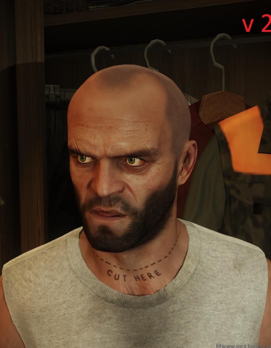 侠盗猎车手5MOD 【搬运】崔佛脸部手部细节大修