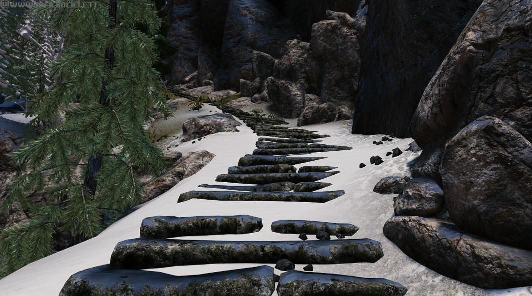 SkyRIM 3D高级Hrothgar台阶