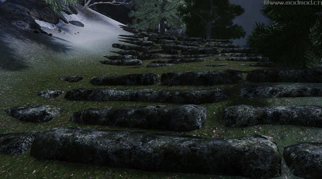 SkyRIM 3D高级Hrothgar台阶
