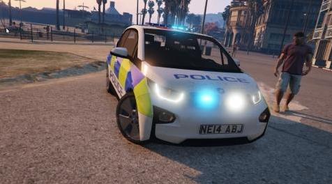 侠盗猎车手5MOD BMW I3 POLICE CAR WITH BEACON