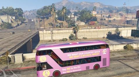 侠盗猎车手5MOD UKIP Brexit livery for Borismaster Bus